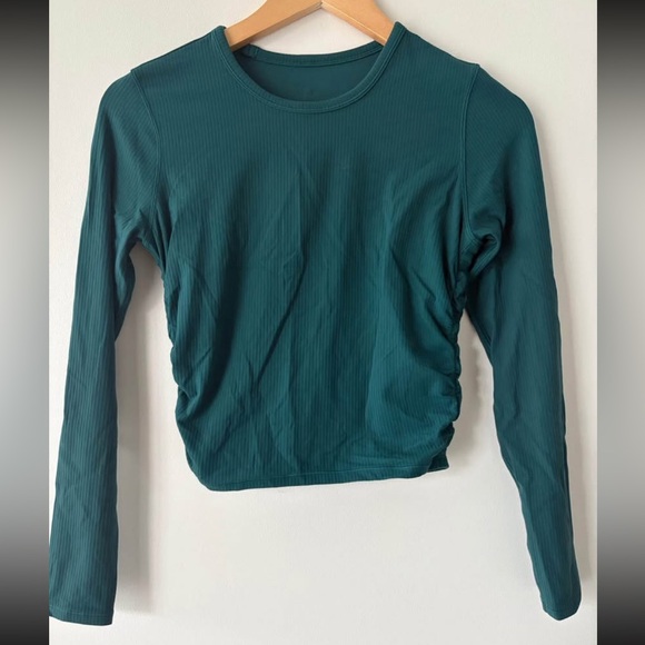 Lululemon All It Takes Women’s Green Jasper Long Sleeve, Size 2 - Picture 2 of 3